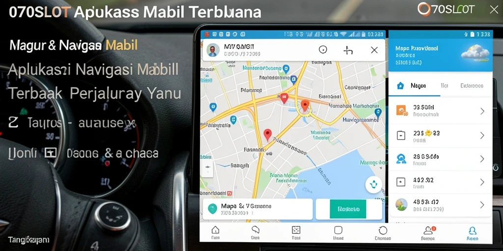 Tampilan antarmuka aplikasi Navigasi Mobil 070SLOT yang user-friendly.