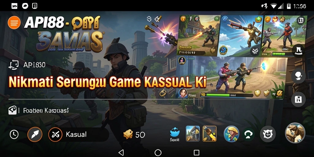 Tampilan menarik dari antarmuka game Kasual API88 yang menyenangkan.