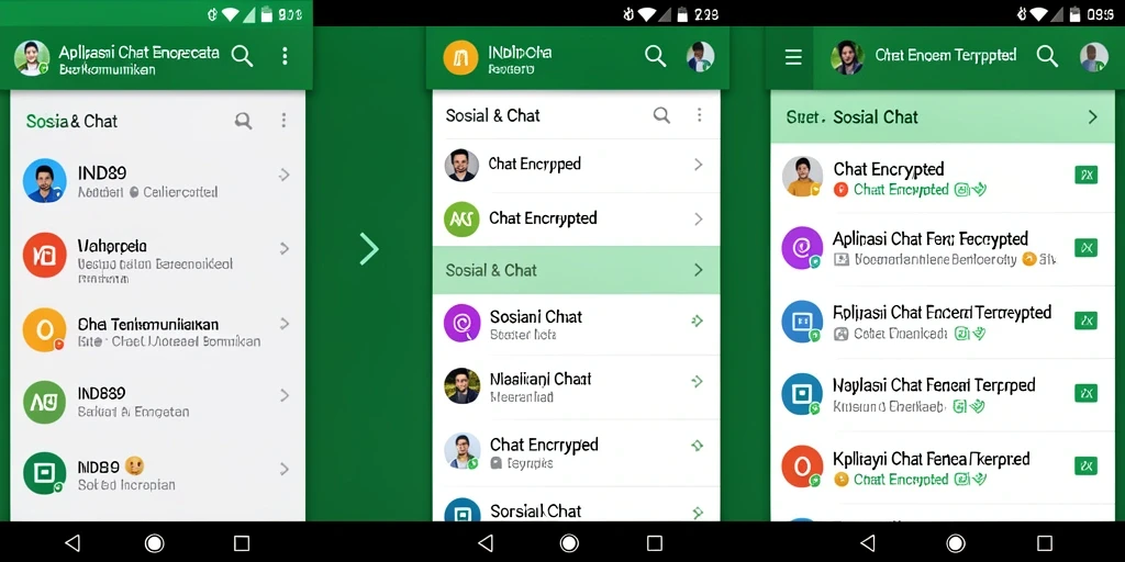 Tampilan antarmuka aplikasi IND89 untuk chatting yang aman dan menyenangkan.