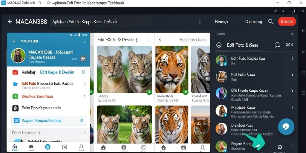 Antarmuka aplikasi MACAN388 dengan fitur edit foto kertas kaca yang mudah digunakan.