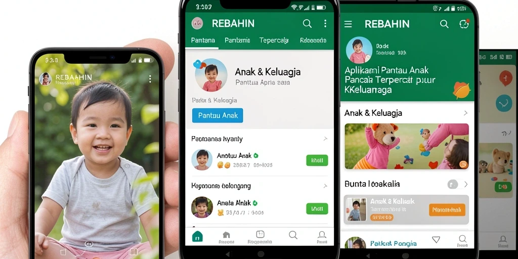 Tampilan antarmuka REBAHIN yang sederhana dan informatif.