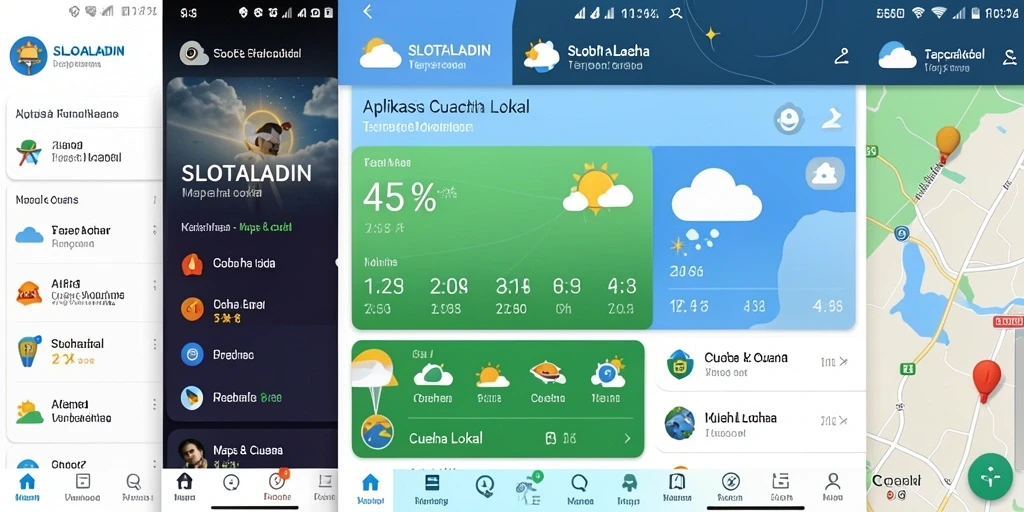Antarmuka SLOTALADIN yang menampilkan informasi cuaca lokal secara mendetail.
