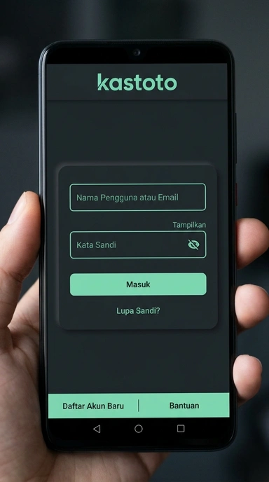 Tampilan halaman login kastoto