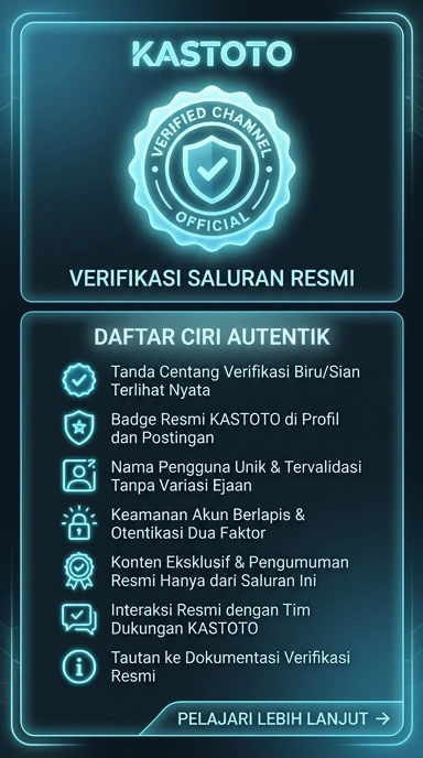 Tampilan kanal resmi kastoto
